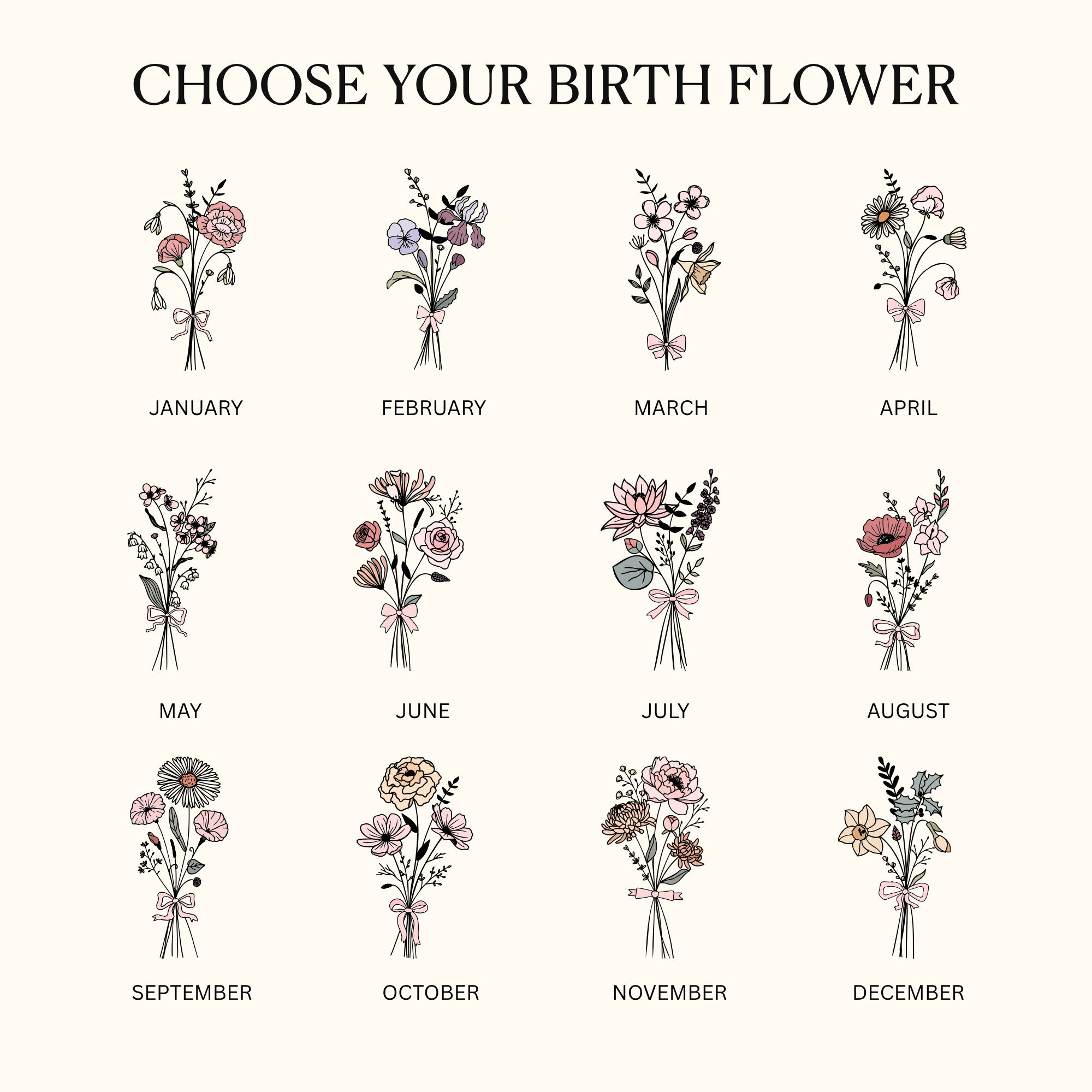 Personalized Next Chapter Journal | Custom Birth Flower Keepsake