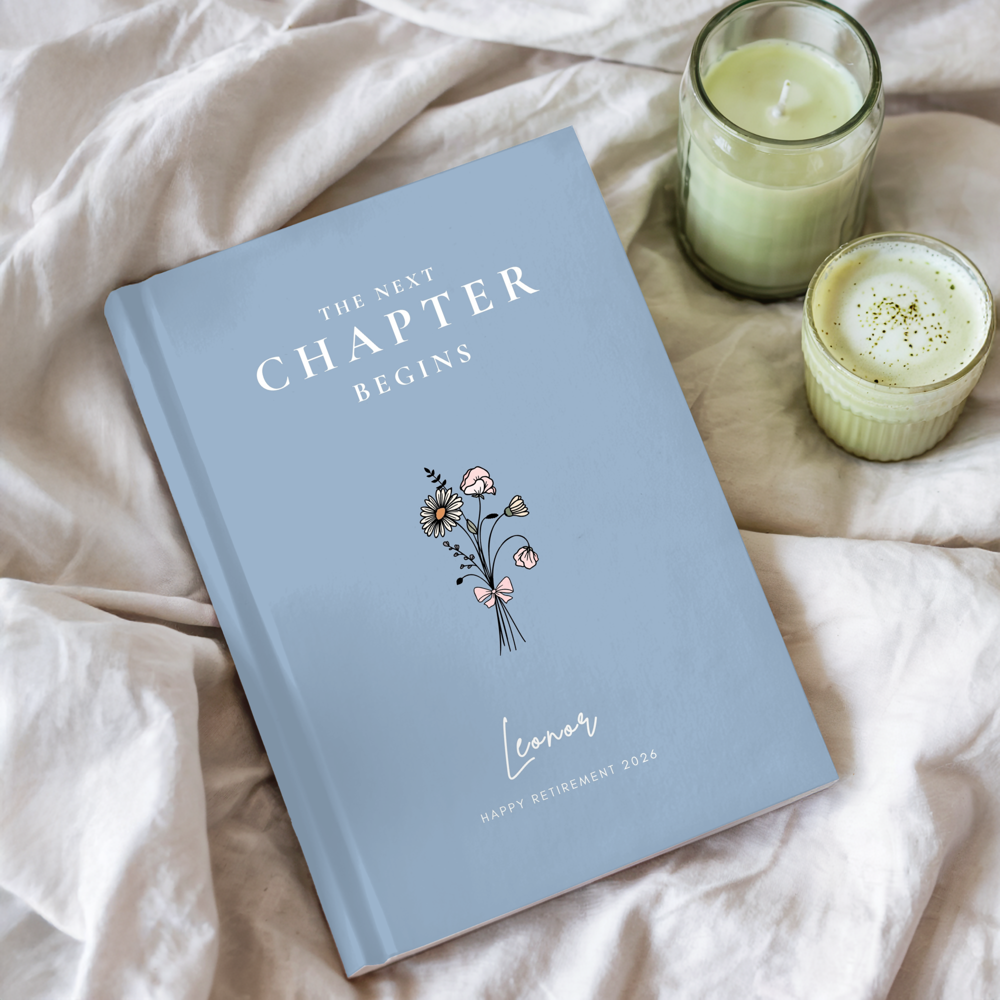 Personalized Next Chapter Journal | Custom Birth Flower Keepsake