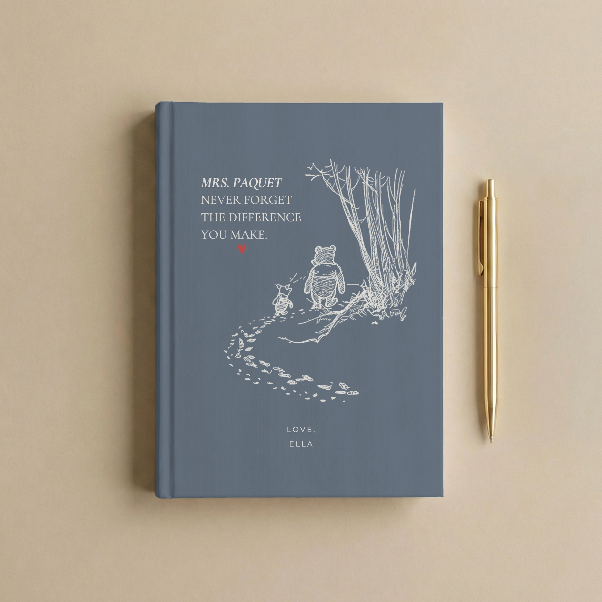 Personalized Difference Maker Journal | Teacher or Mentor Thank You Gift