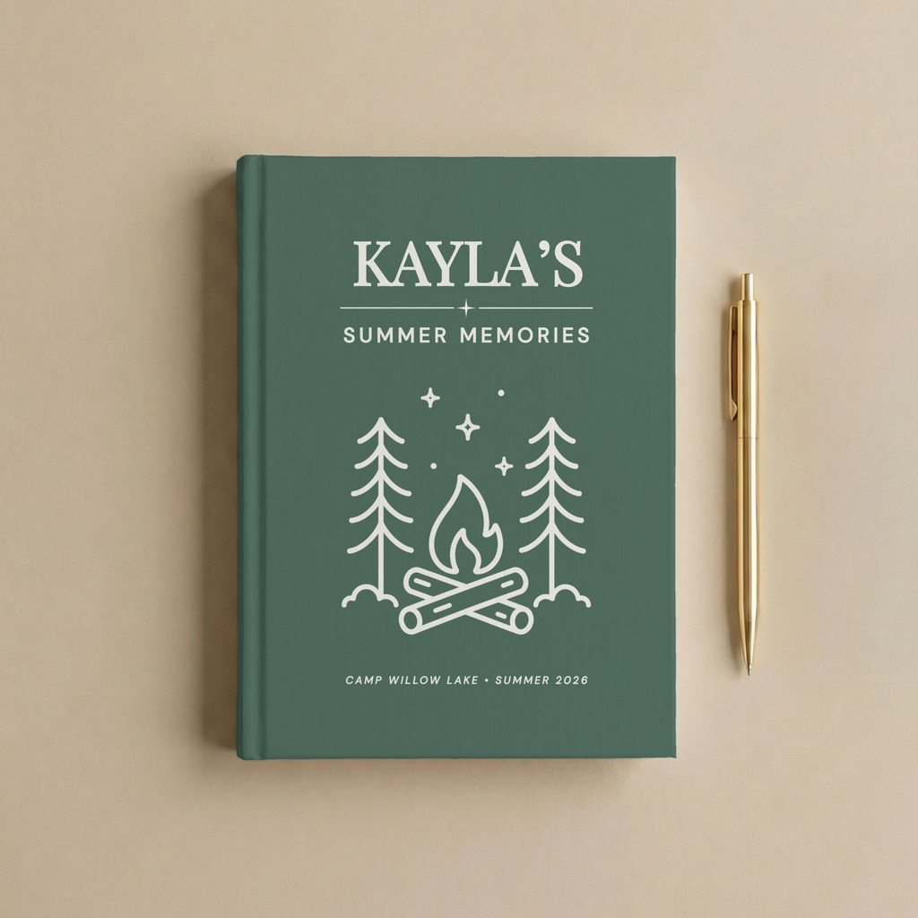 Personalized Summer Camp Journal | Custom Camp Memories Notebook