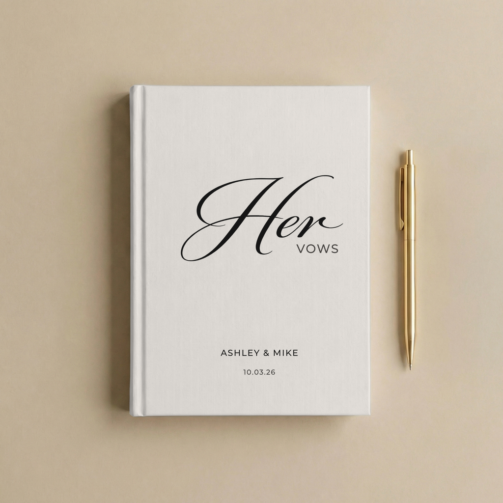 Personalized Wedding Vow Books | Custom His and Hers Vow Journal Set