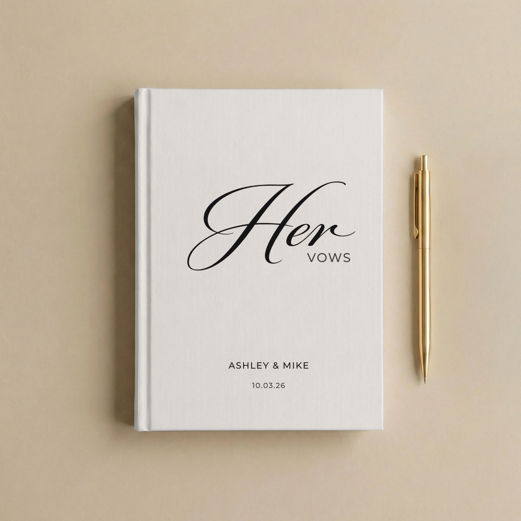 Personalized Wedding Vow Books | Custom His and Hers Vow Journal Set