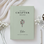 Personalized Next Chapter Journal | Custom Birth Flower Keepsake