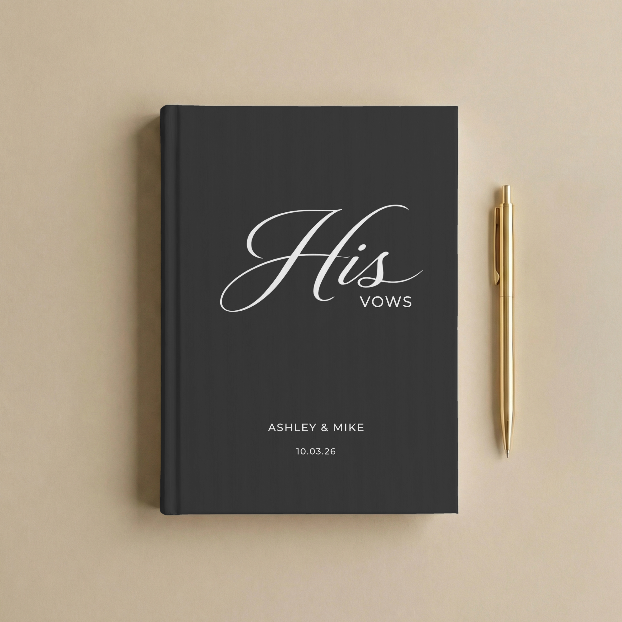 Personalized Wedding Vow Books | Custom His and Hers Vow Journal Set