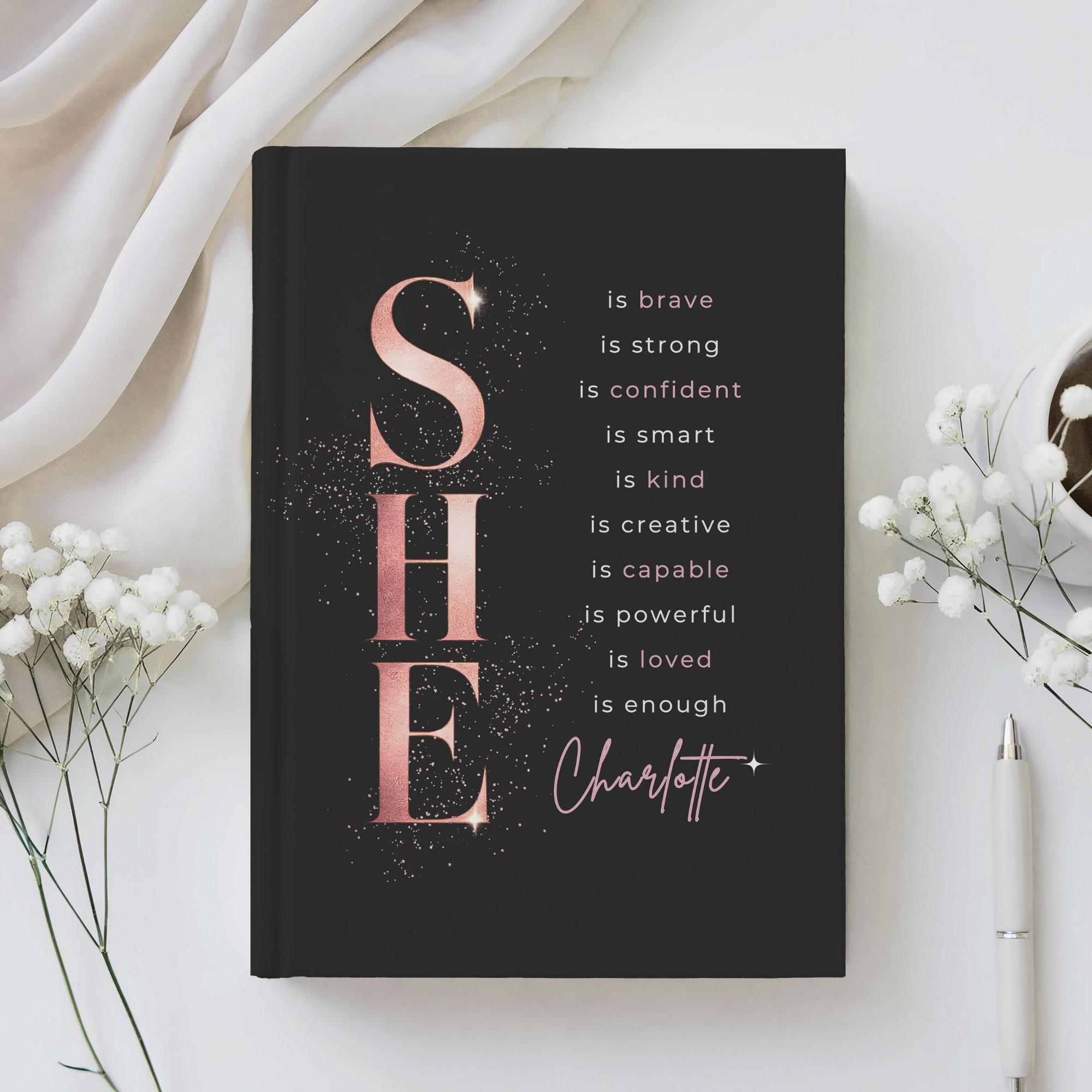 Personalized Affirmations Journal | Custom Name Self-Care Notebook