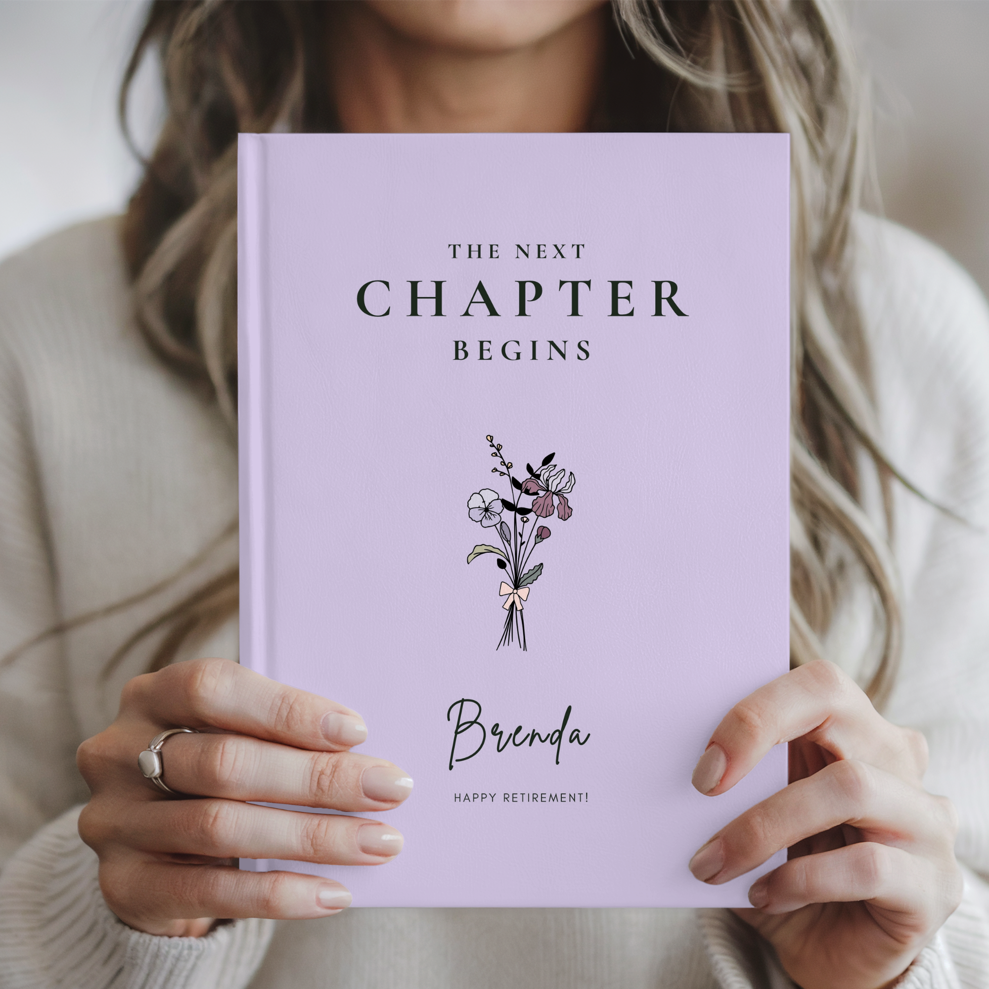 Personalized Next Chapter Journal | Custom Birth Flower Keepsake