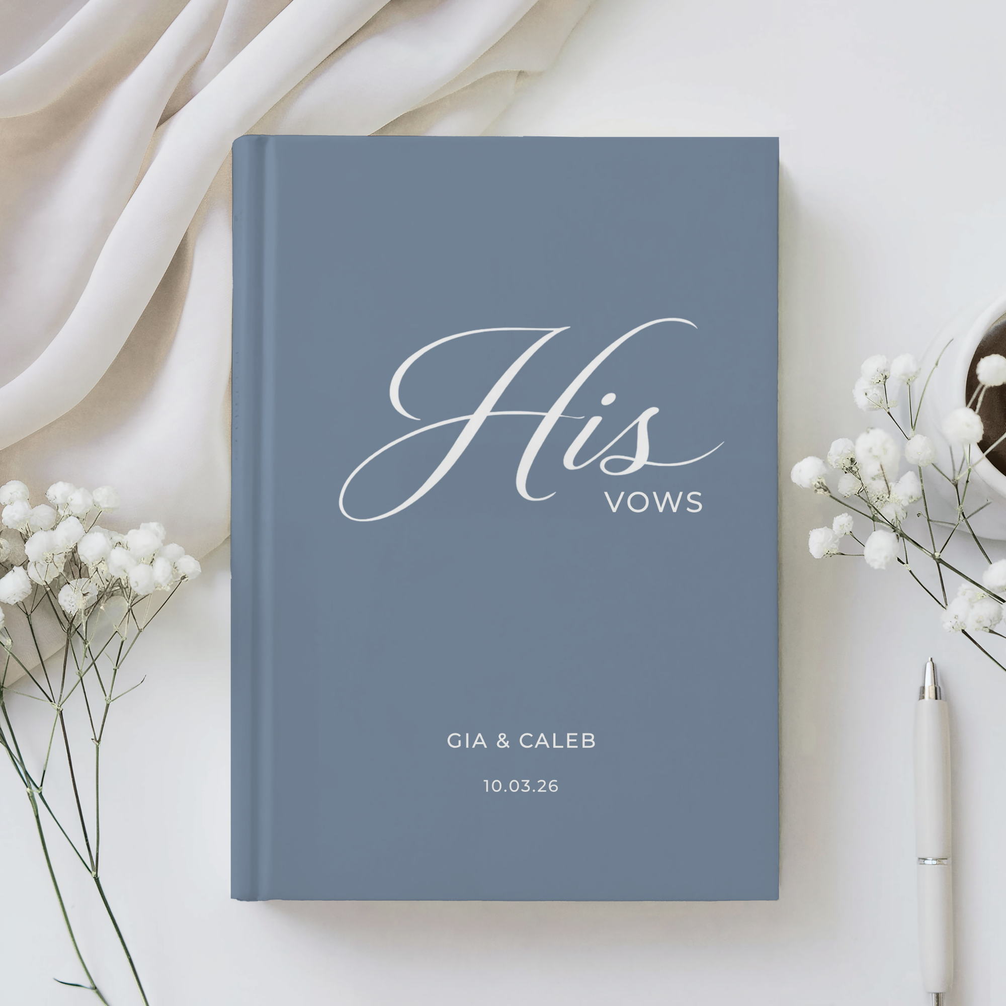 Personalized Wedding Vow Books | Custom His and Hers Vow Journal Set