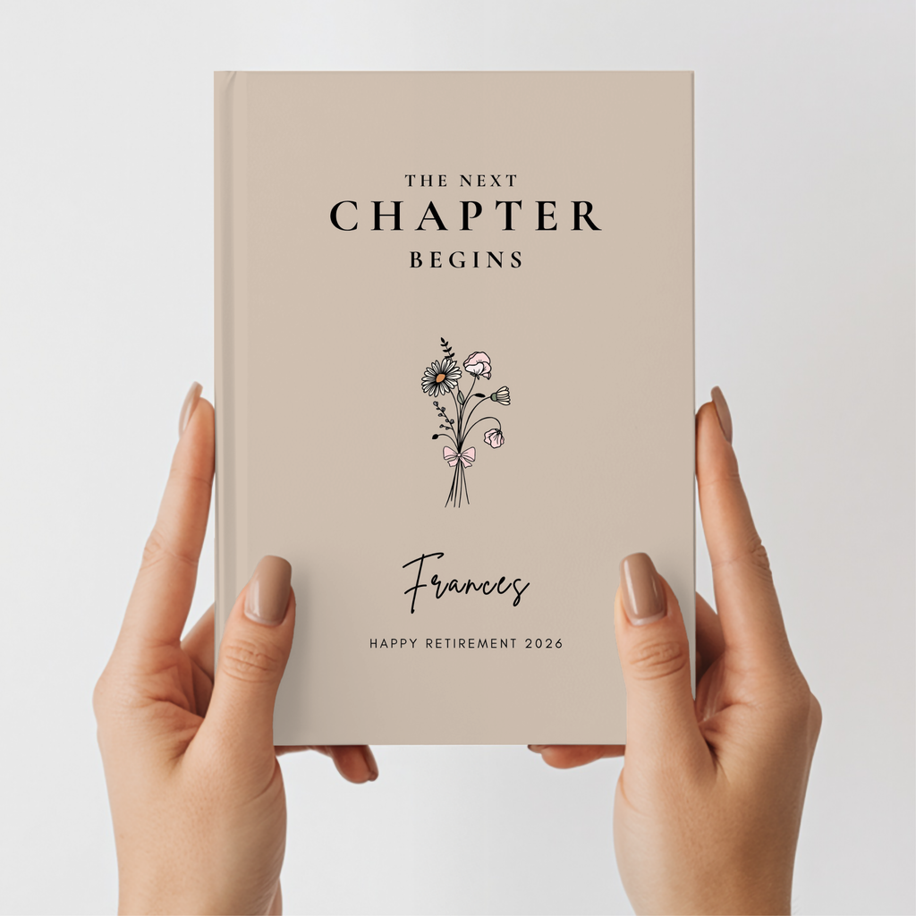 Personalized Next Chapter Journal | Custom Birth Flower Keepsake