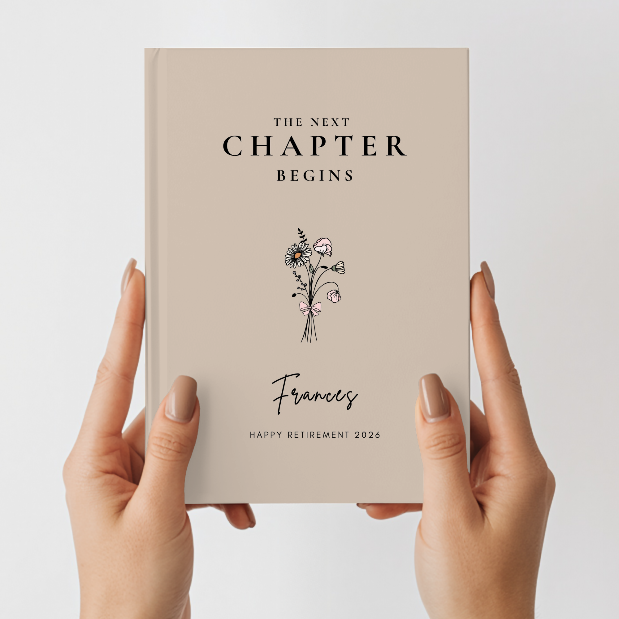 Personalized Next Chapter Journal | Custom Birth Flower Keepsake