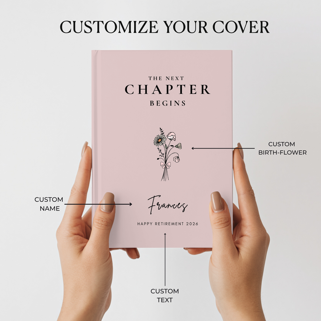 Personalized Next Chapter Journal | Custom Birth Flower Keepsake