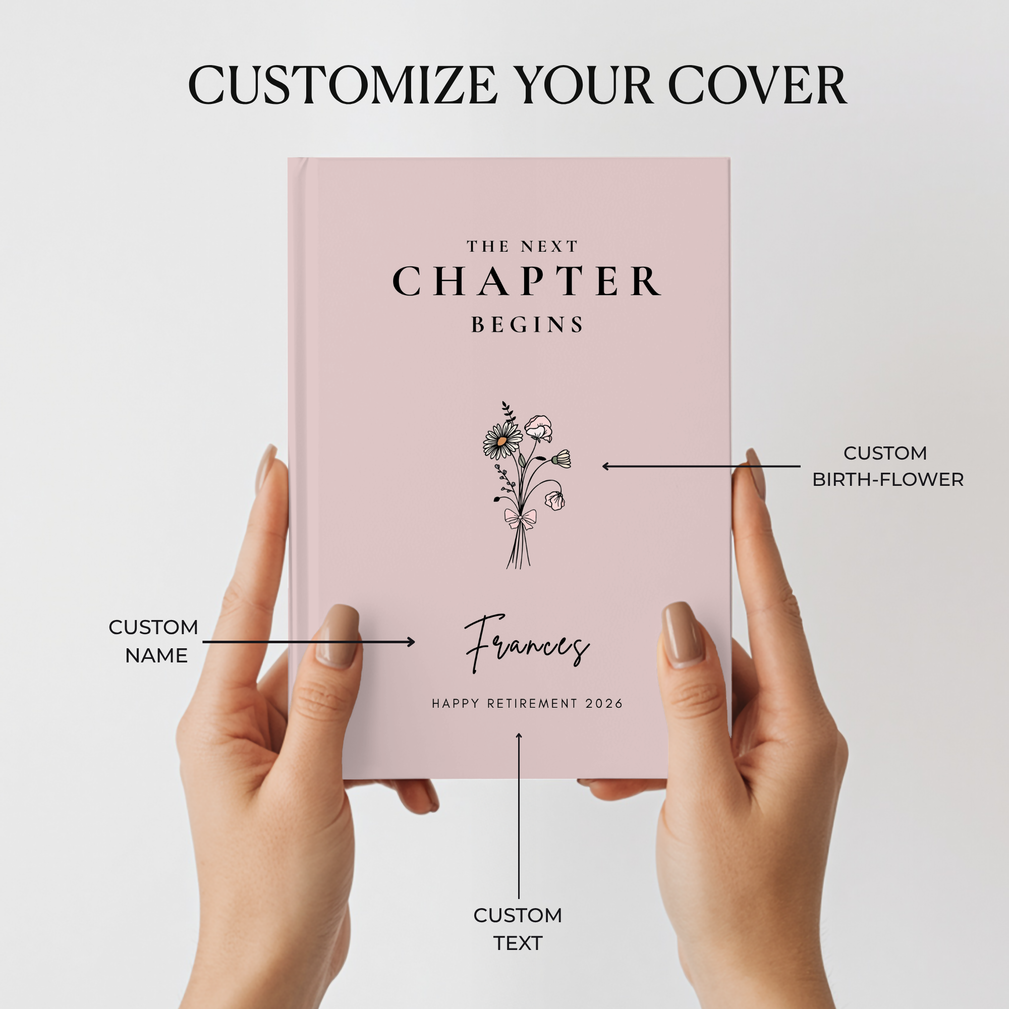 Personalized Next Chapter Journal | Custom Birth Flower Keepsake