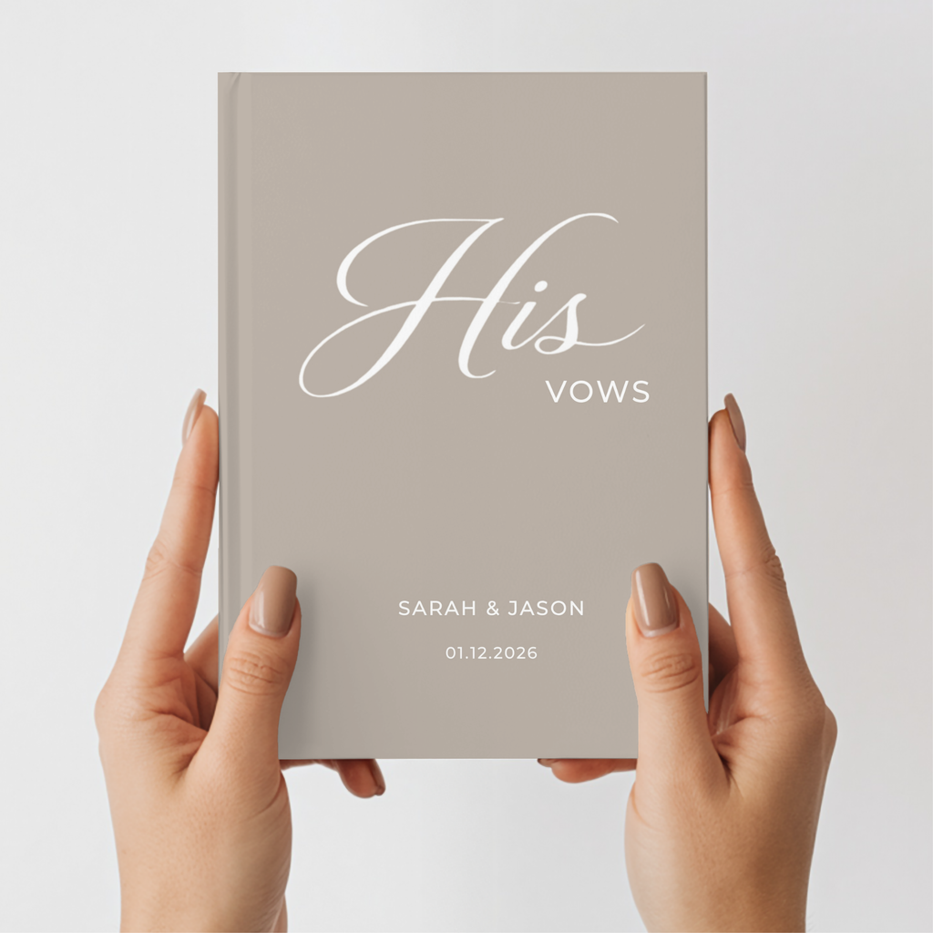 Personalized Wedding Vow Books | Custom His and Hers Vow Journal Set
