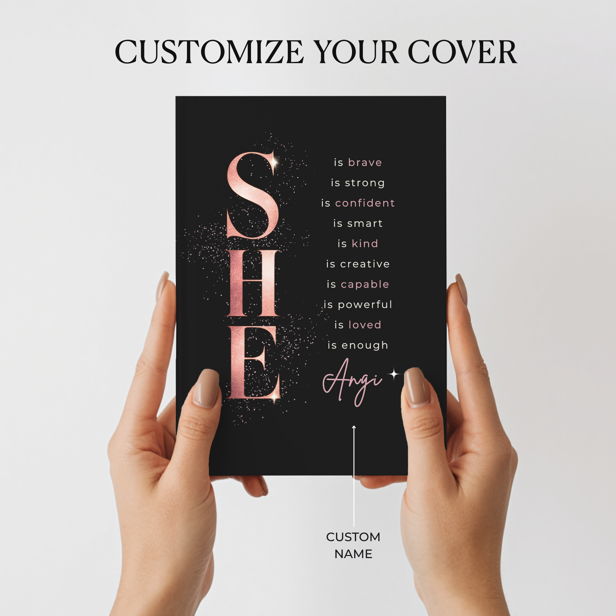 Personalized Affirmations Journal | Custom Name Self-Care Notebook