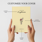 Personalized Birthday Chapter Journal | Custom Age & Birth Flower Keepsake